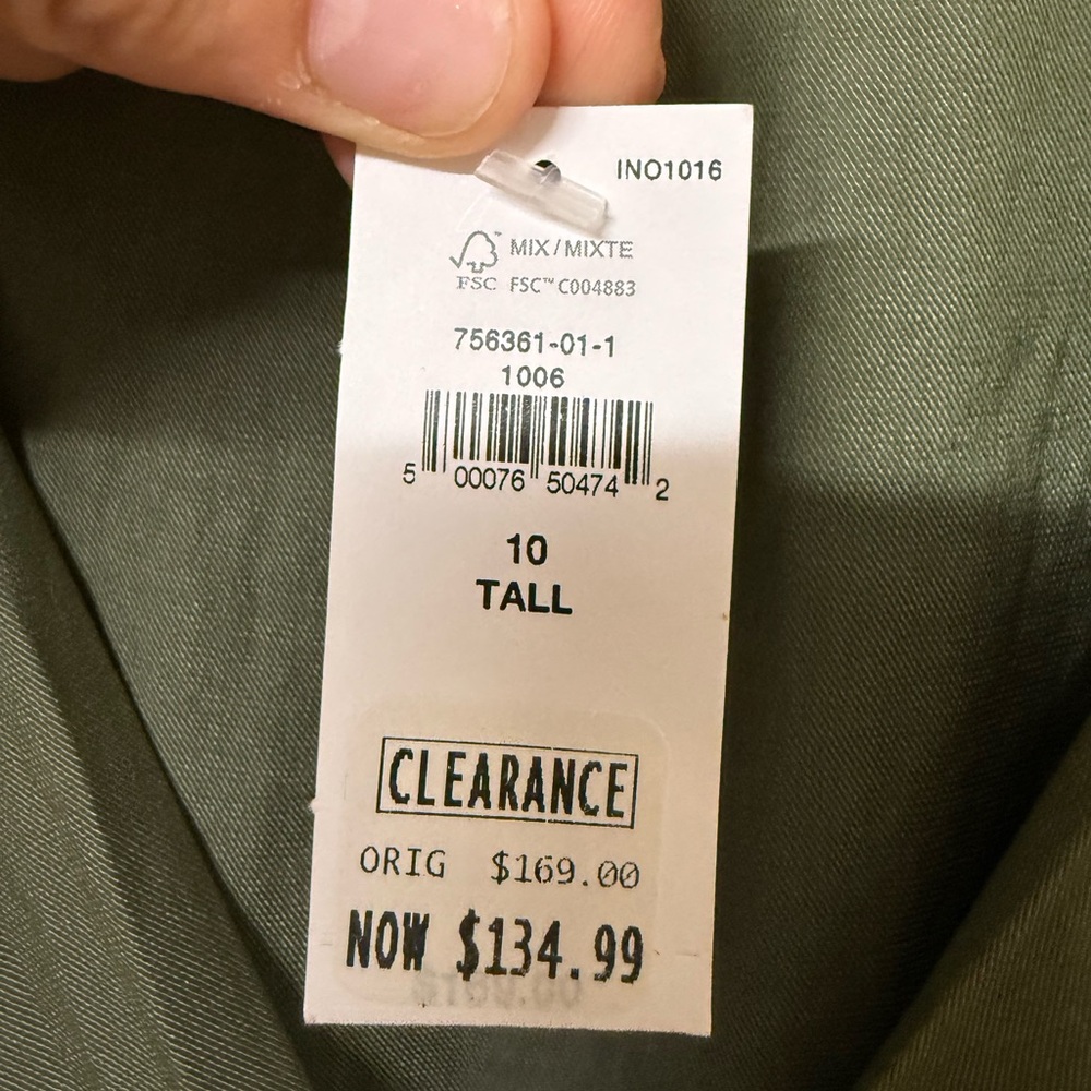 Banana Republic Long Sleeve Green Dress - Picture 3 of 4